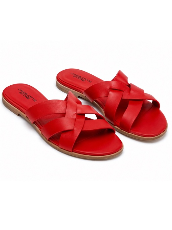 Charlotte Stone Shoes - NIB Charlotte Stone Marva Sandals in Rouge Red Size 9